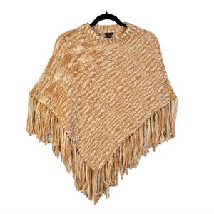 Cejon Accessories Inc Knitted Frilled Poncho Shawl Shrug Pull Over Women's Top
